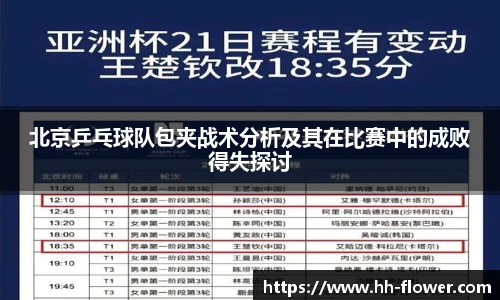 北京乒乓球队包夹战术分析及其在比赛中的成败得失探讨